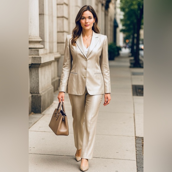 Ellen Tracy Linda Allard women’s wool silk blend vintage suit business evening - Picture 1 of 12